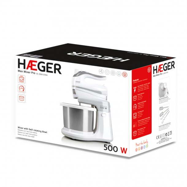 Batedeira C/Taa HAEGER BL-5BW.009A - 500 W