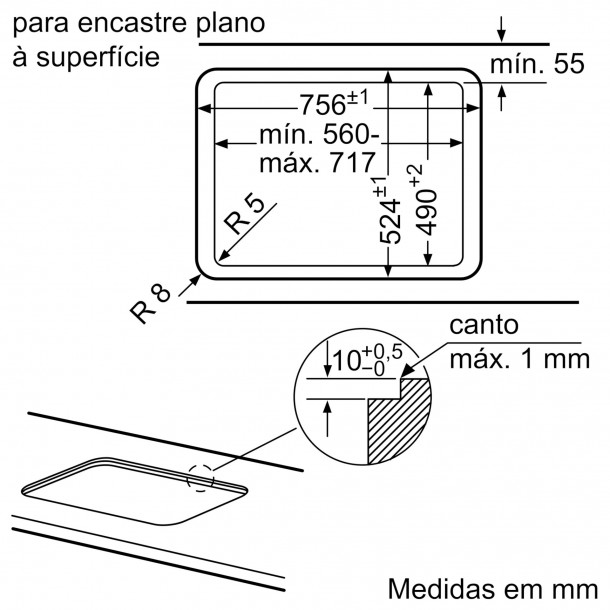 Placa Gs Natural BOSCH PPQ7A6B90 - 5 Zonas