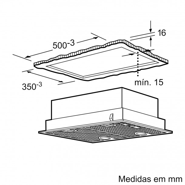 Exaustor Integrvel BOSCH DHL555BL - 53 CM