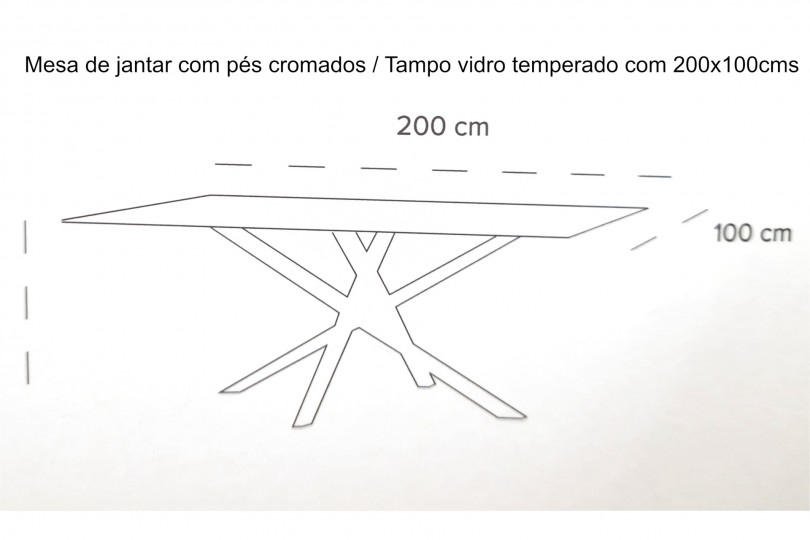 Mesa Sala Tokyo - C/Tampo Vidro