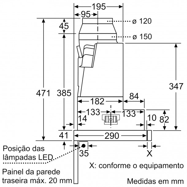 Exaustor Telescpico BALAY 3BT267MX - 60 CM