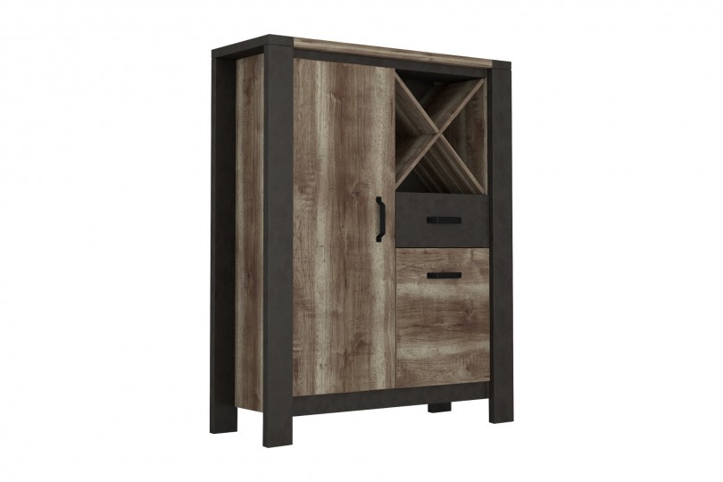 Vitrine 2 Portas + 1 Gaveta Malt