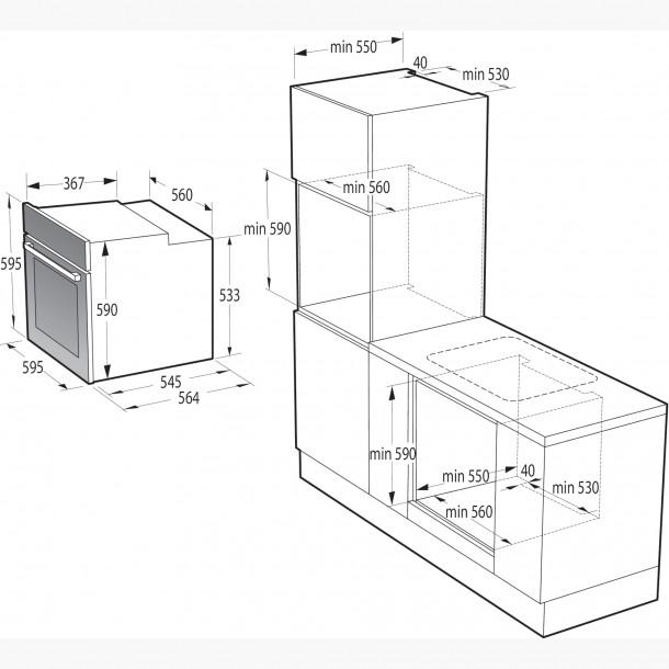 Forno HISENSE BI 62216AX Inox - 77 L - Hidroltico