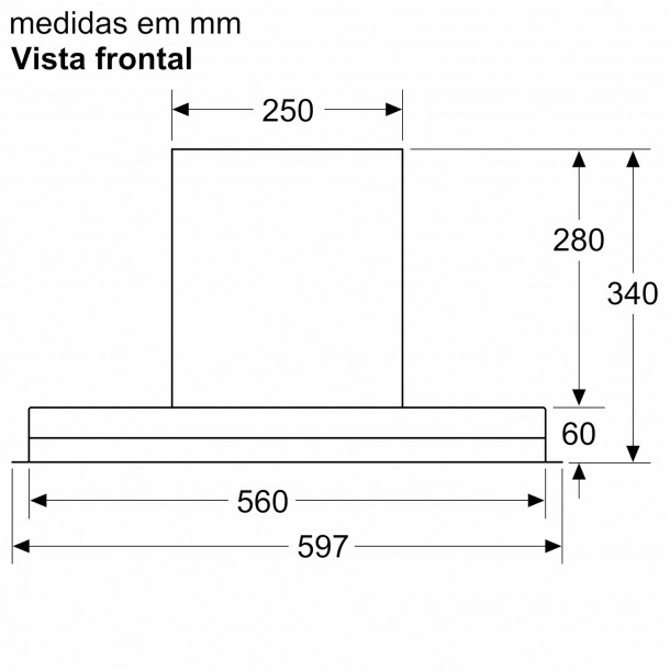 Exaustor BOSCH DBB 67AM60 - 60 CM