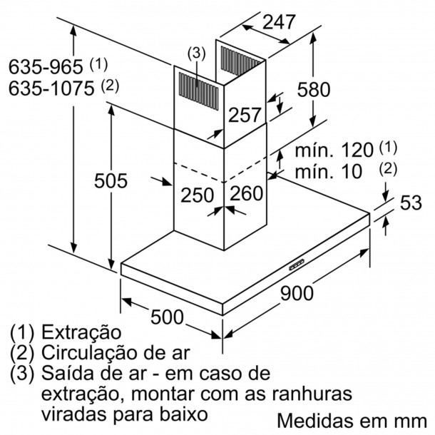 Exaustor Parede BALAY 3BC097EX - 90 CM