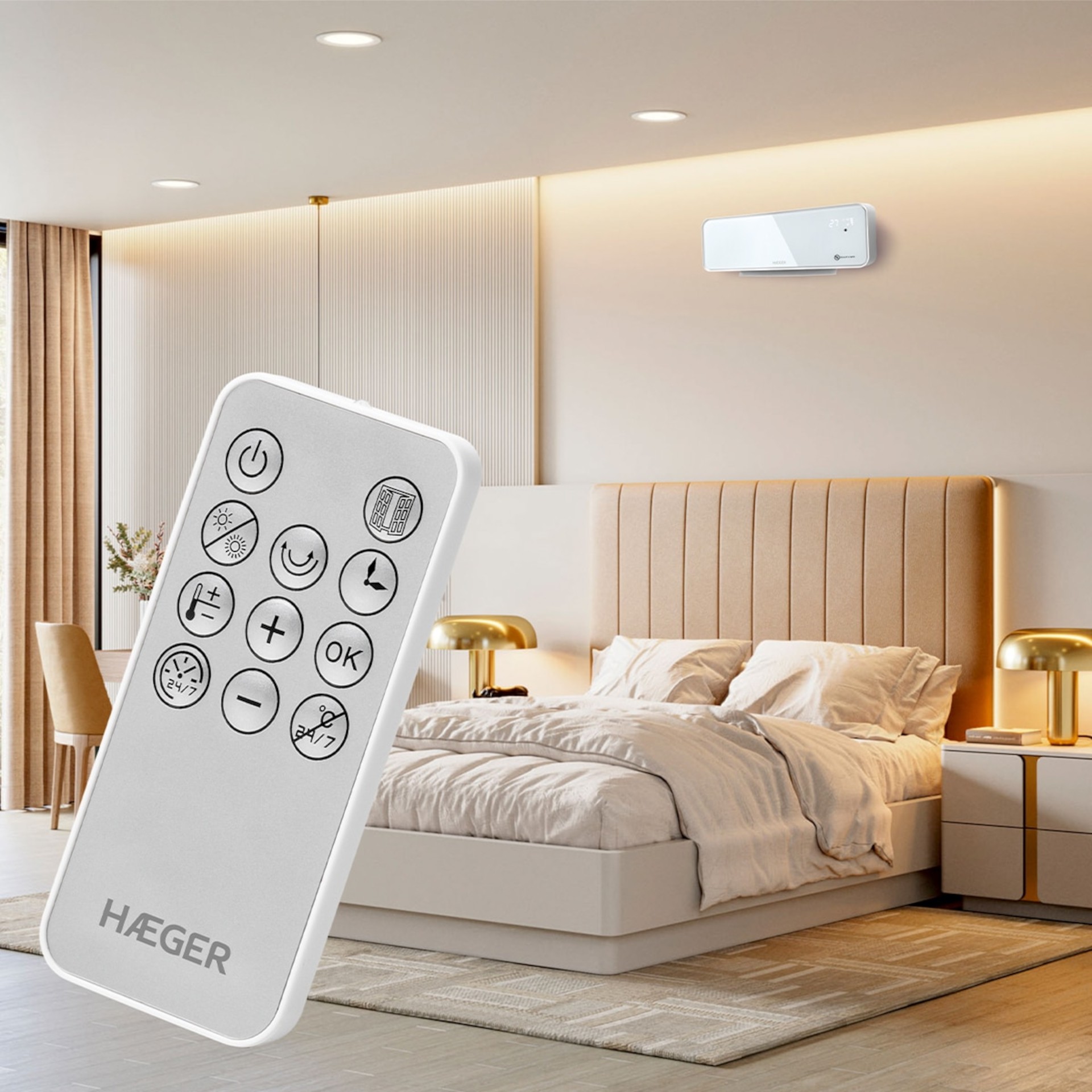 Aquecedor de Parede HAEGER FH-200.018A - 2000W