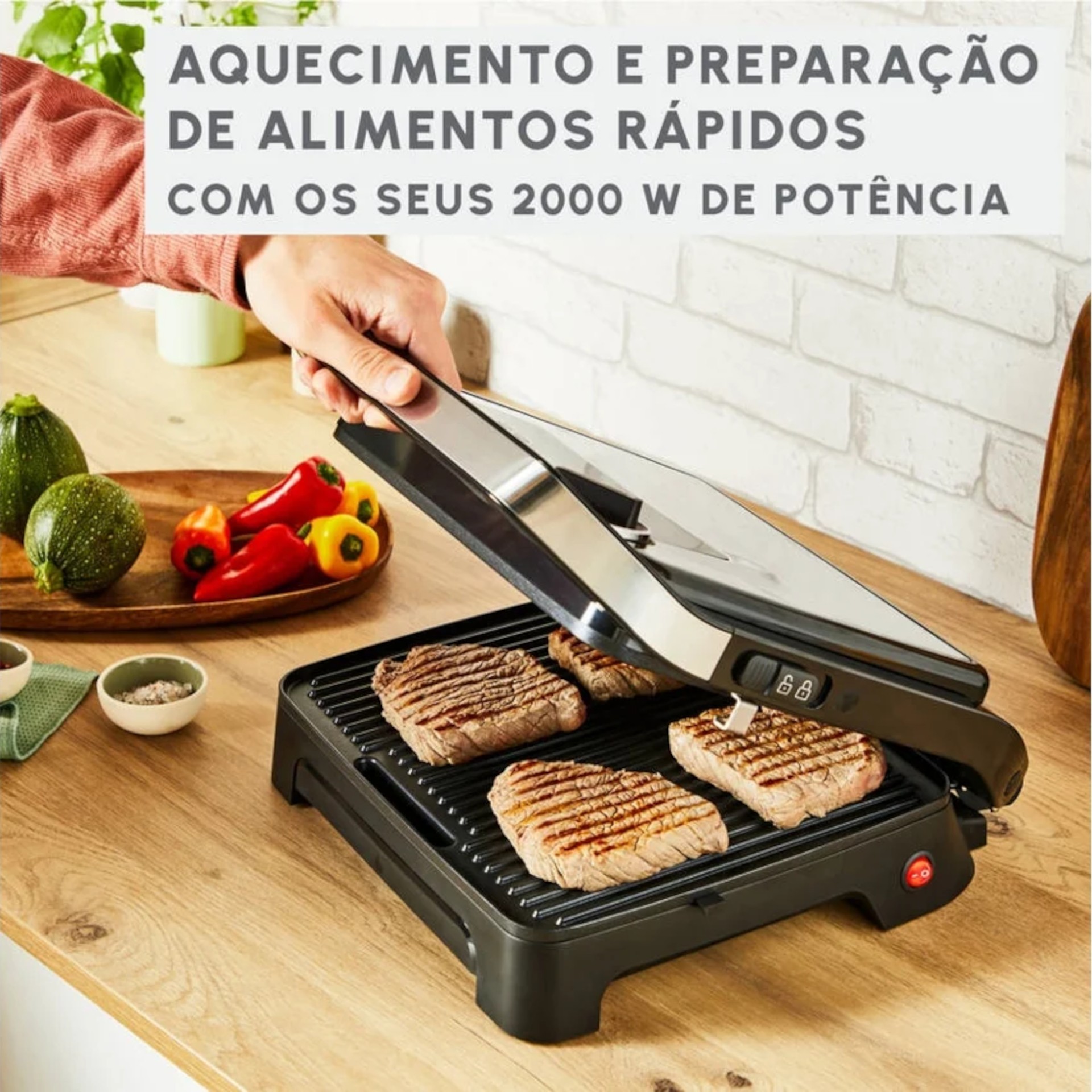 Grelhador MOULINEX GI272D10 IX - 2000 W