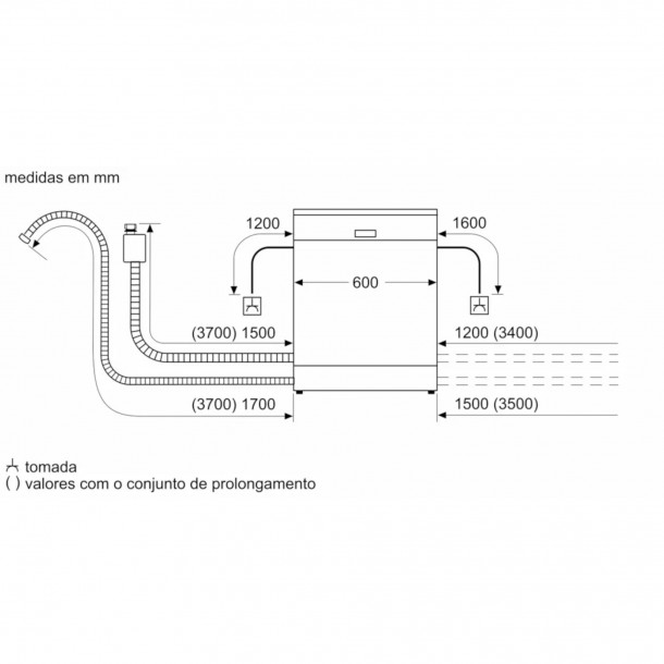 Mquina Lavar Loia BOSCH SMS4EKI06E Inox - 13 Conjuntos