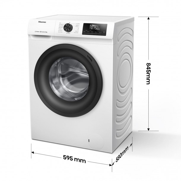 Mquina Lavar Roupa Hisense WF1Q1041BW - 10Kgs - 1400RPM