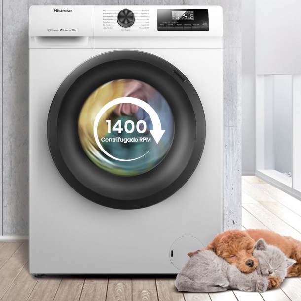 Mquina Lavar Roupa Hisense WF1Q1041BW - 10Kgs - 1400RPM