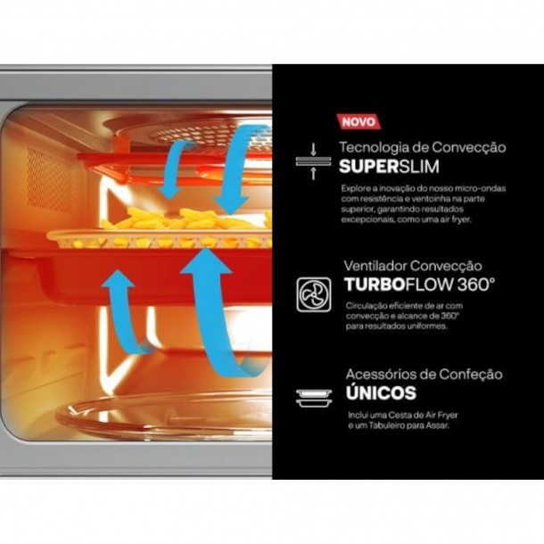 Micro-Ondas Air Fryer & Forno 26Lts FLAMA 1892FL