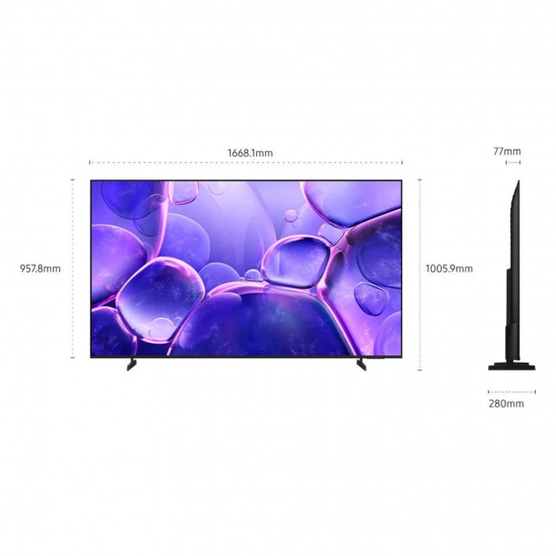 TV SAMSUNG TU75U8005FUXXC 75" UltraHD HDR Crystal 4K