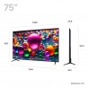 Tv LG 75UA75006LA 75" 4k Ultra HD a7 Gen8 4K AI Smart Tv WebOS