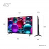 TV 43" LG 43UA73006LA IPS 4K Ultra HD 60Hz