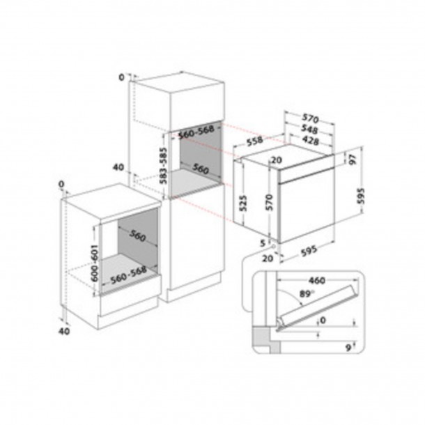 Forno INDESIT IO232H INOX - 71Lts -  Hidroltico