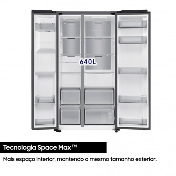 Frigorífico Americano SAMSUNG RS70F64KETEF - 640Lts - No Frost Frigorífico Americano SAMSUNG RS70F64KETEF - 640Lts - No Frost