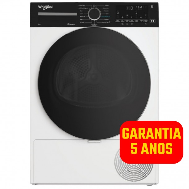 Mquina Secar Roupa WHIRLPOOL CWD 84M WBS SPT - 8 Kg - Bomba de Calor