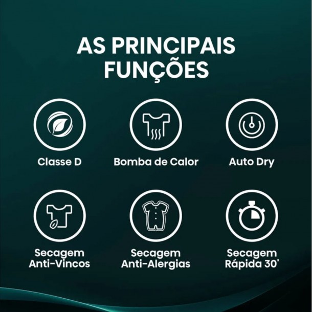 M�q.Secar Roupa HISENSE DHQE800BW2 - 8Kgs - Bomba Calor