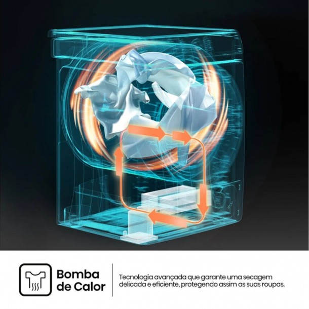 M�q.Secar Roupa HISENSE DHQE800BW2 - 8Kgs - Bomba Calor