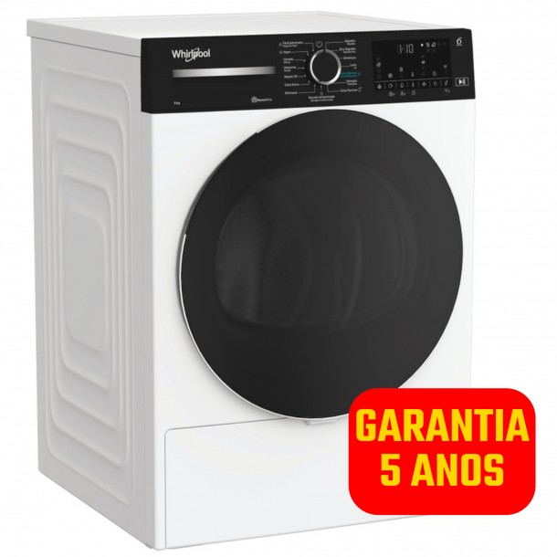 M�quina de Secar Roupa WHIRLPOOL CWD 96MWBR SPT - 9Kgs - Bomba Calor