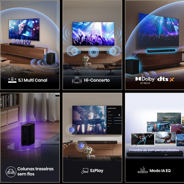 Barra Som HISENSE AX5100Q Dolby Atmos - 580W