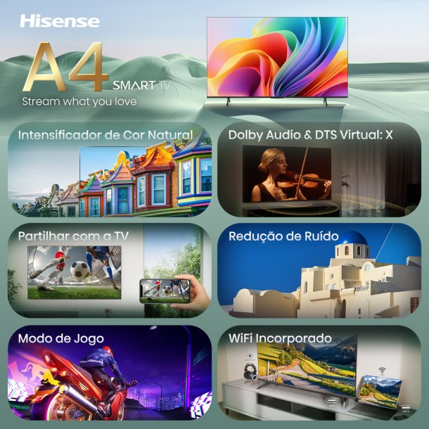 Tv HISENSE 32A4S 32" HD Ready Smart Tv