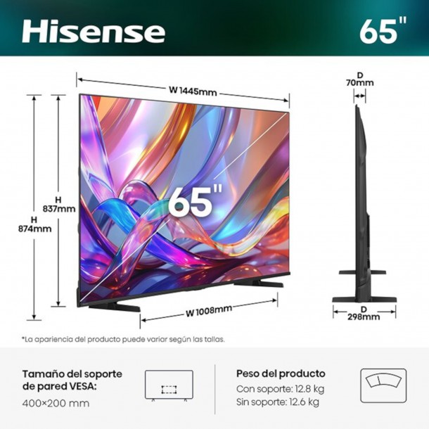 Qled Tv HISENSE 65E7S 65" Qled 4K Ultra HD Quantum Dot