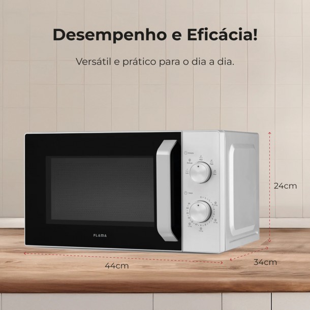 Micro-ondas FLAMA 1809FL - Cinza - 20Lts