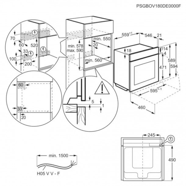 Forno AEG GS6 PB51FAB - 72 L - Pirol�tico
