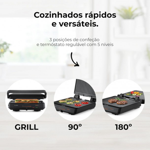 Grelhador Placas SlideControl FLAMA 4586FL - 2000W