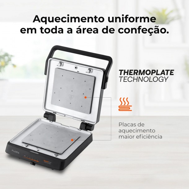 Grelhador Placas SlideControl FLAMA 4586FL - 2000W