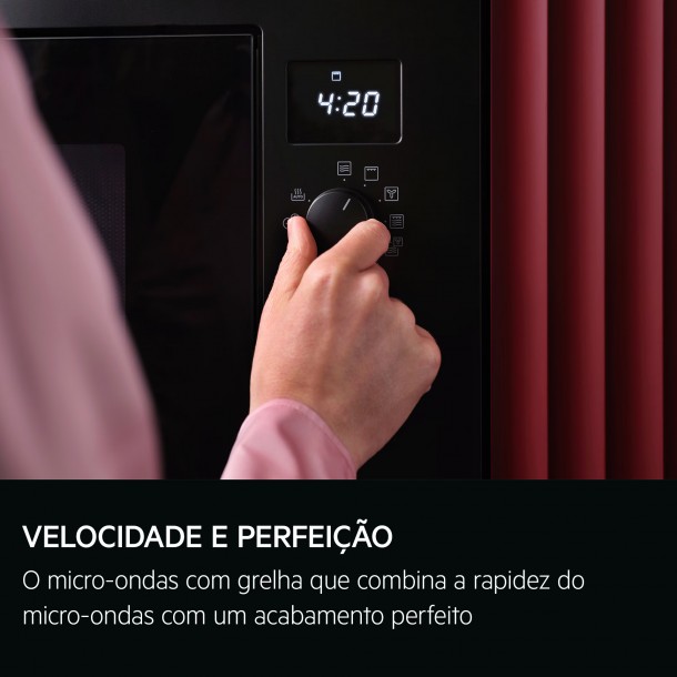 Micro-ondas Encastrar com Grill AEG OMB6G261TT PRETO MATE