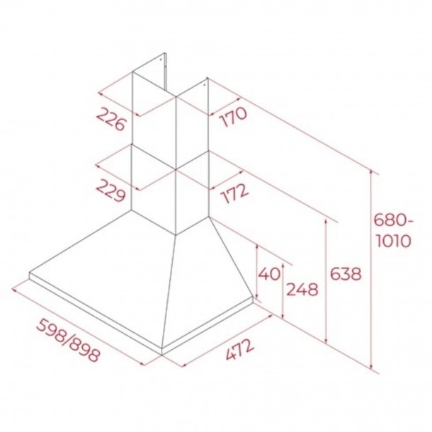 Exaustor Chamin� TEKA DBP98150EOSIX - 90 CM