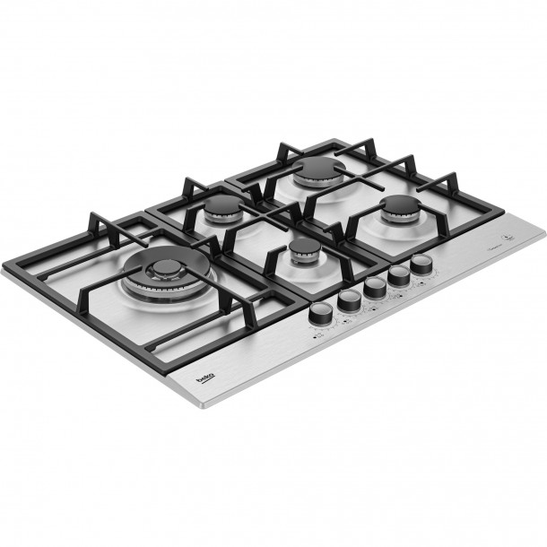 Placa G�s Natural BEKO HIAL 75226SXE - 5 Bocas - Inox