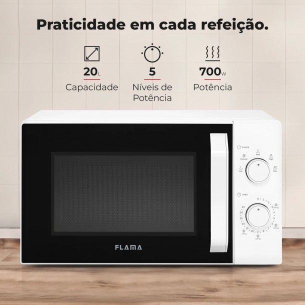 Micro-ondas FLAMA 1807FL - 22Lts - 700W