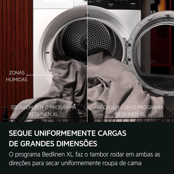 M�quina de Secar Roupa AEG TE 7G8CBOB - 8Kgs - Bomba Calor
