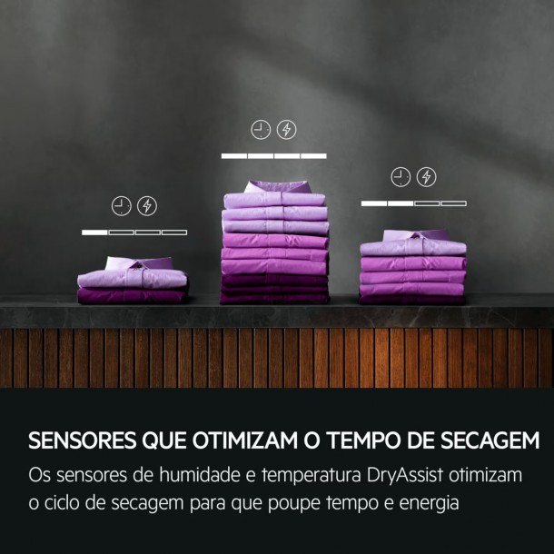 M�quina Secar Roupa AEG TE 7G9OBOB - 9Kgs - Bomba Calor