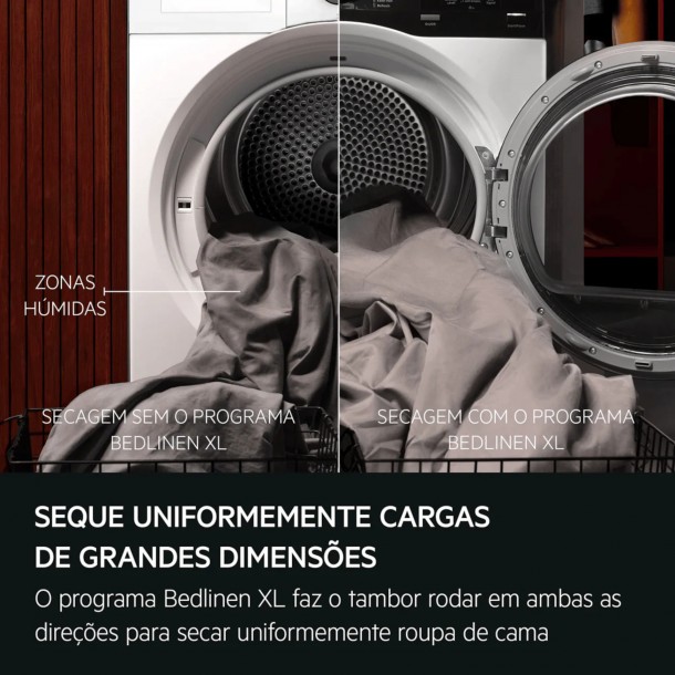 M�quina Secar Roupa AEG TE 7G9OBOB - 9Kgs - Bomba Calor